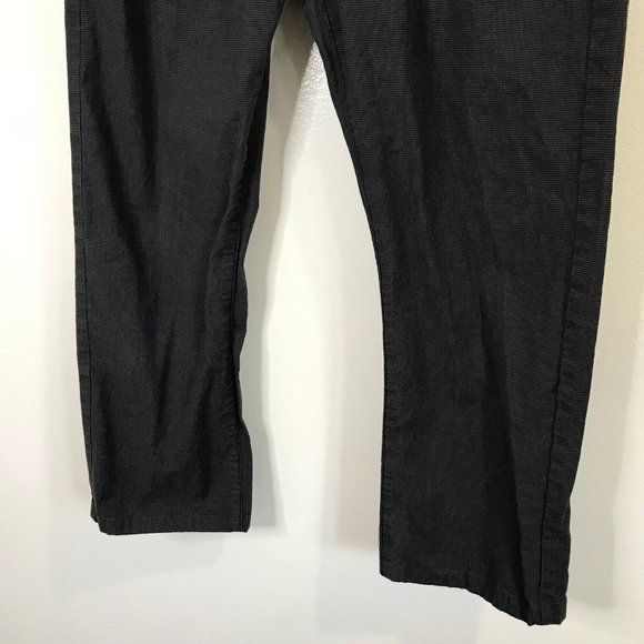 Kenneth Cole New York Gray Black Pants Mens Waist Size 32 Cropped Ankle Mid Rise - Picture 3 of 11